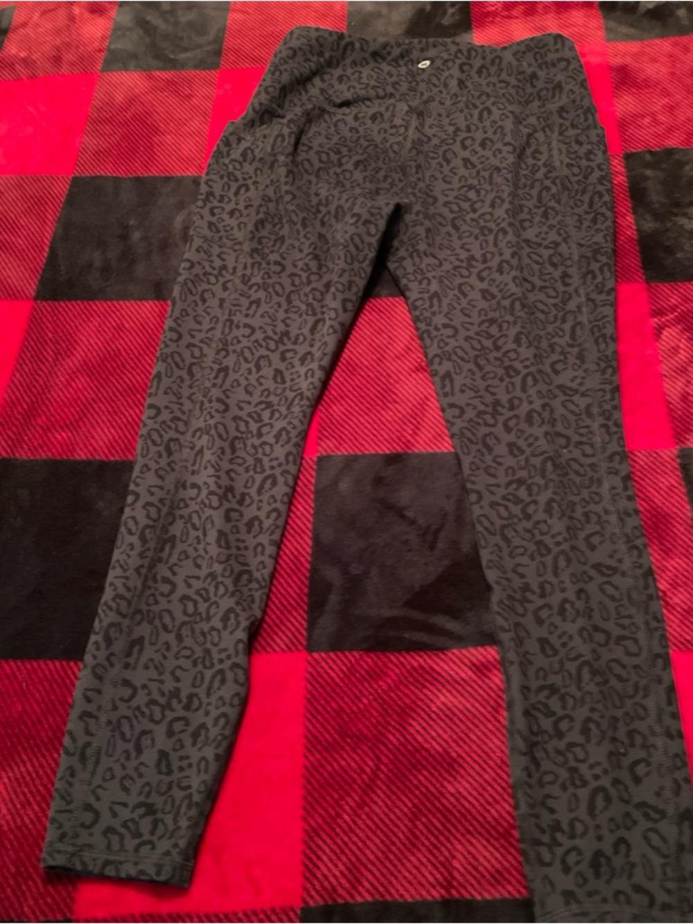 RBX Black Leopard Print Leggings - Picture 2 of 6